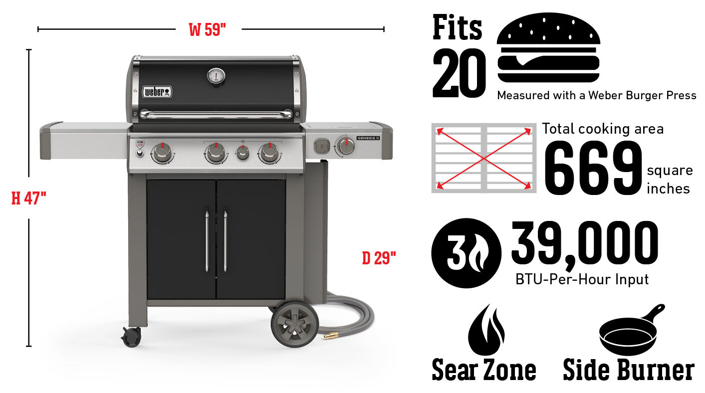 Barbecue au gaz Genesisᴹᴰ II E-335 (gaz naturel)